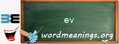 WordMeaning blackboard for ev